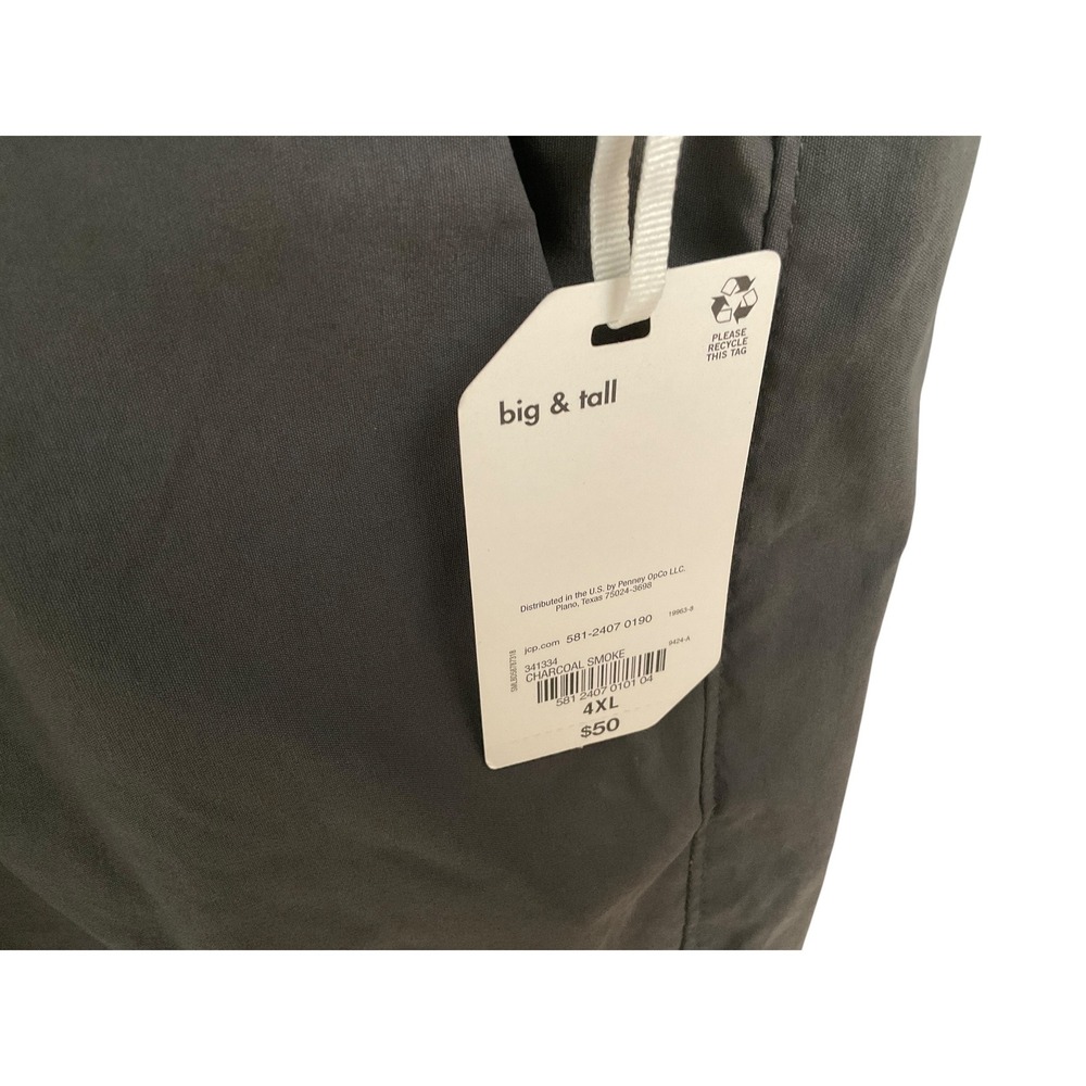 Stylus Mens Big & Tall 4XL Charcoal Smoke 10 Inch Inseam Shorts NWT 581-2407 - Picture 5 of 10